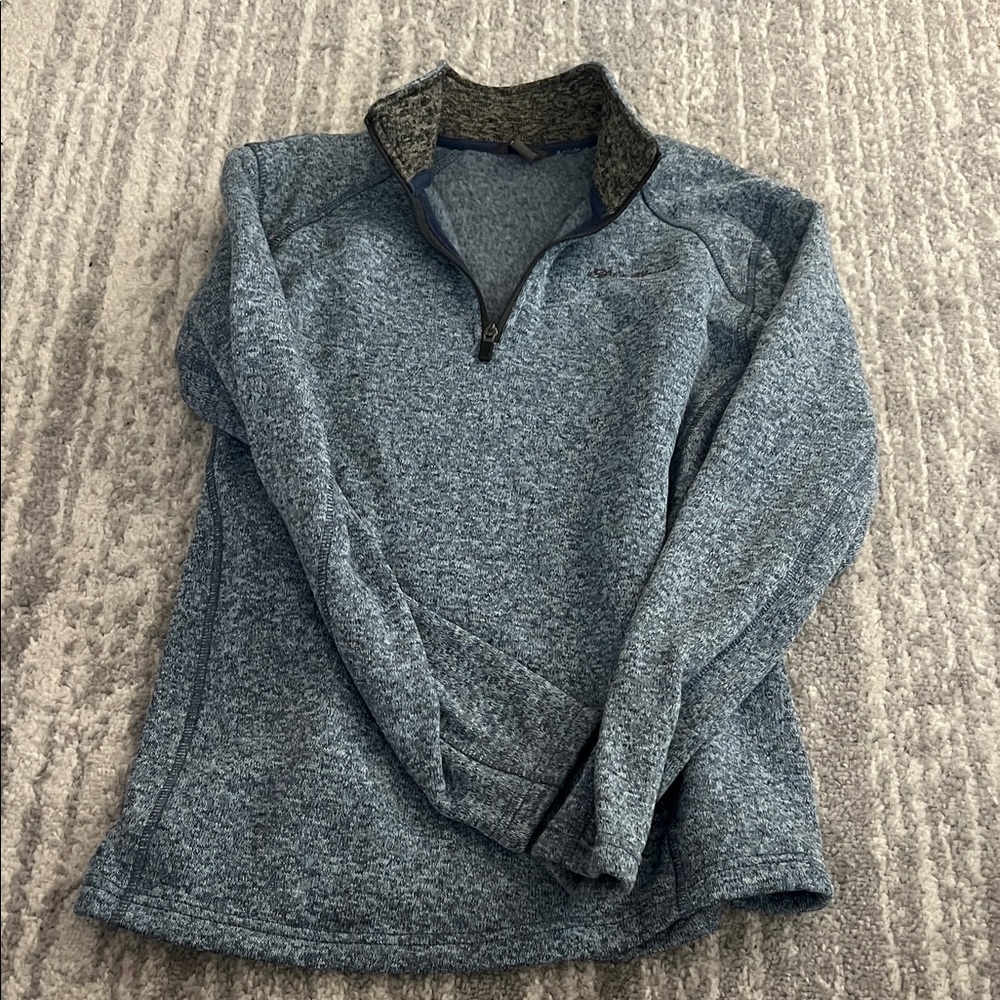 Eddie Bauer Blue Zip Up Sweater